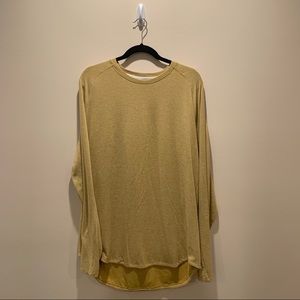 lululemon men’s yellow ls shirt